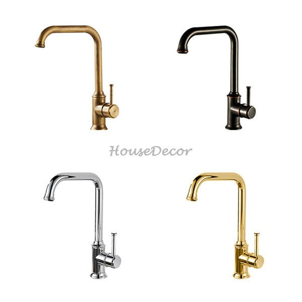 Modern kitchen sink mixer tap swivel spout main view