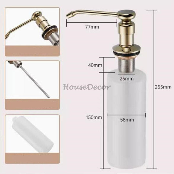 Brass kitchen sink mixer tap detailed product view detail view