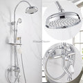 Modern Brass bath shower mixer tap handheld shower set detail view