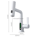 Modern bathroom basin mixer tap waterfall spout additional view