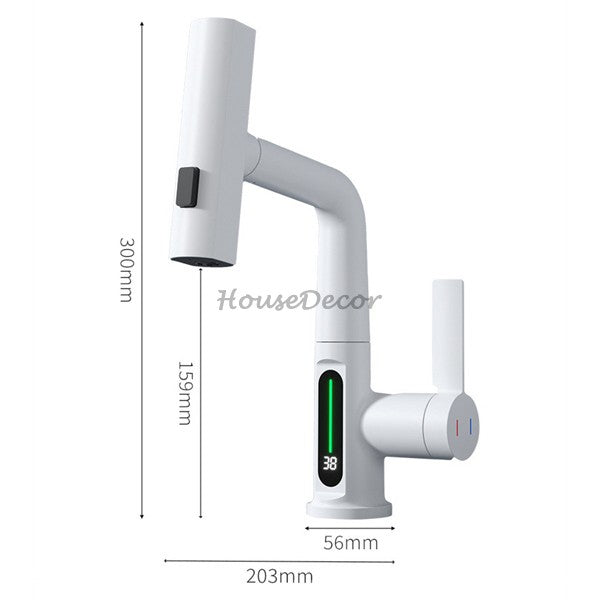 Modern bathroom basin mixer tap waterfall spout additional view