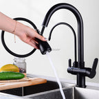 Modern kitchen sink mixer tap pull out spray additional view