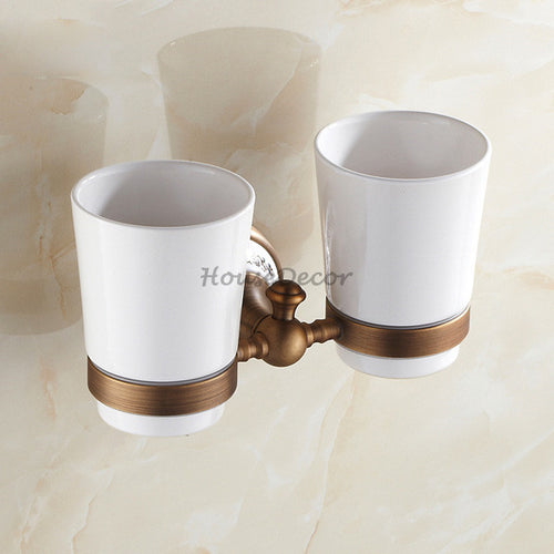 Modern Ceramic toothbrush holder wall mounted design detail view