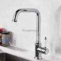 Chrome Ceramic kitchen sink mixer tap swivel spout main view