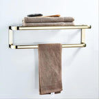 Gold towel rack wall mounted design detail view