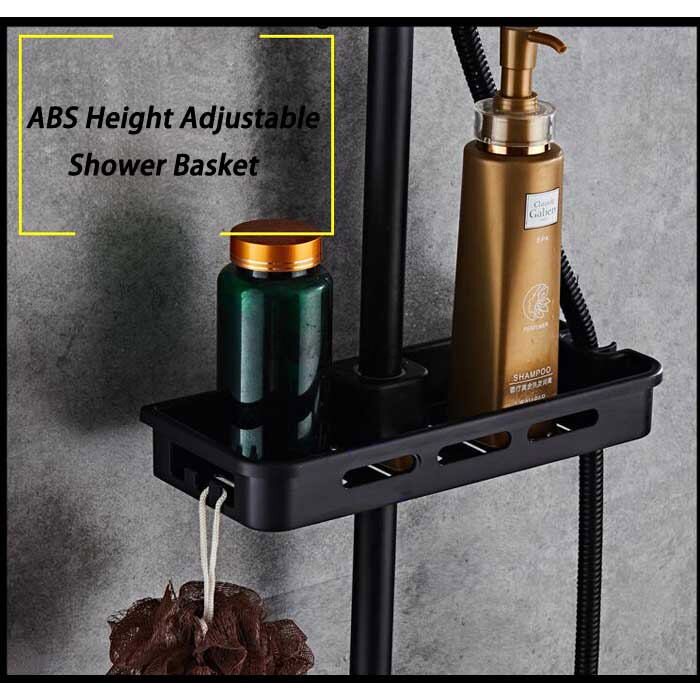 Black bath shower mixer tap handheld shower set additional view