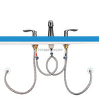 Modern bath shower mixer tap dual handle control additional view