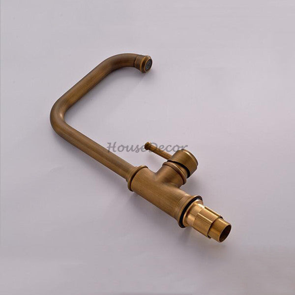 Modern kitchen sink mixer tap swivel spout detail view