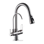 Modern kitchen sink mixer tap pull out spray main view