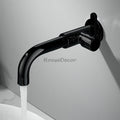Modern bathroom basin mixer tap wall mounted design detail view