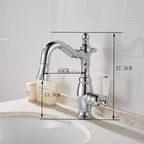Modern bath shower mixer tap pull out spray detail view