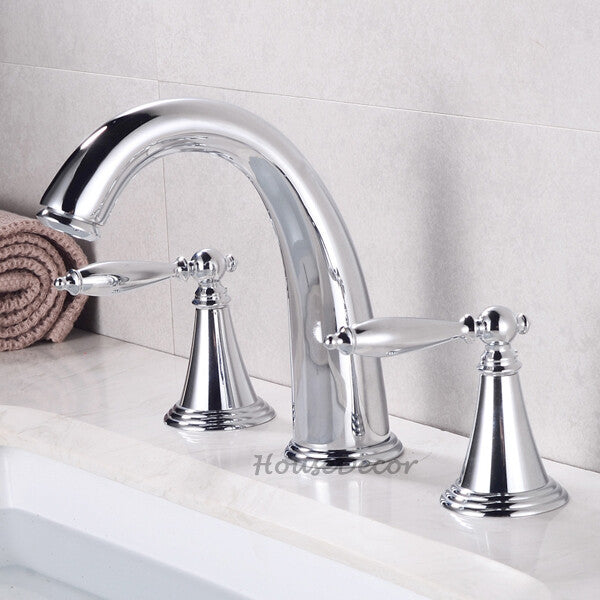 Modern bath shower mixer tap 3 hole installation additional view