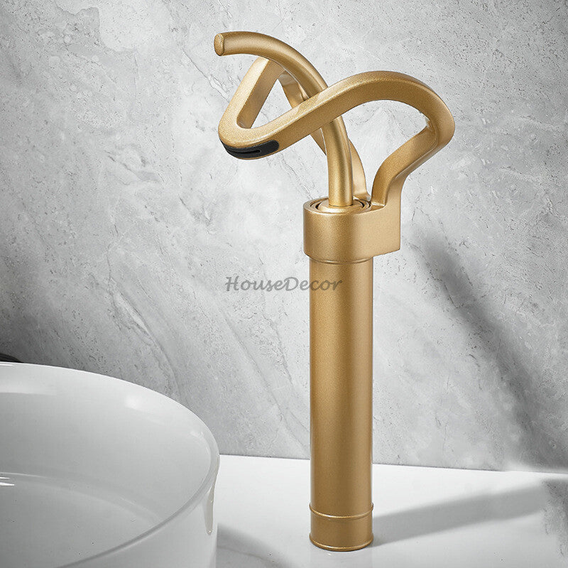 Modern bathroom basin mixer tap waterfall spout additional view