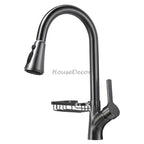 Modern kitchen sink mixer tap pull out spray main view
