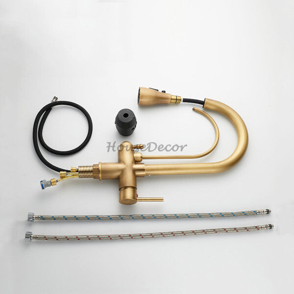 Modern kitchen sink mixer tap pull out spray additional view