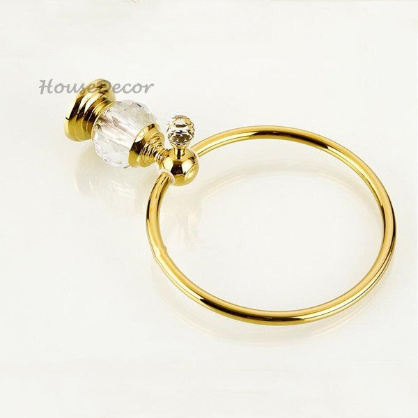 Gold towel ring wall mounted design additional view