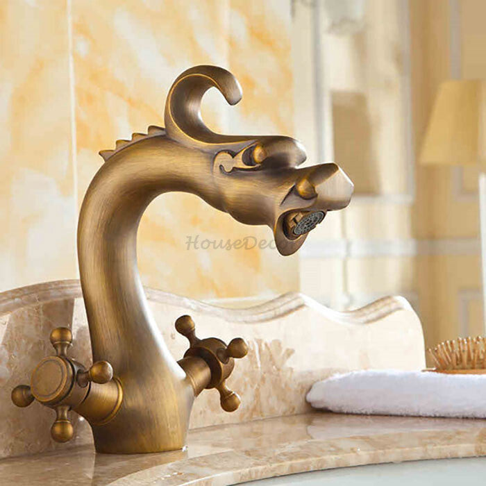 Antique Brass bath shower mixer tap detailed product view main view