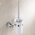 Chrome Ceramic toilet brush holder detailed product view main view