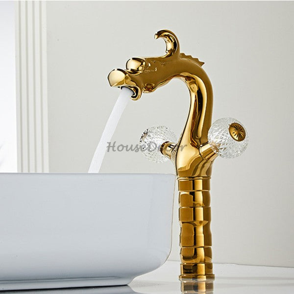 Gold bath shower mixer tap dual handle control additional view