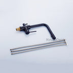 Black kitchen sink mixer tap swivel spout additional view