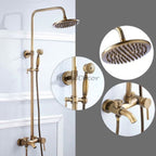 Modern Brass bath shower mixer tap wall mounted design detail view