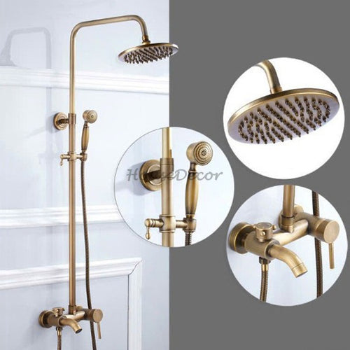 Modern Brass bath shower mixer tap wall mounted design detail view