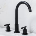Modern bath shower mixer tap dual handle control additional view