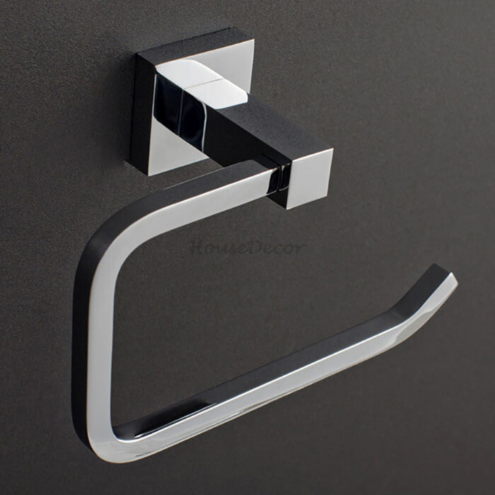 Chrome toilet paper holder wall mounted design detail view