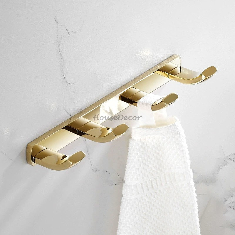 Gold toilet brush holder detailed product view additional view