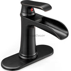 Modern bathroom basin mixer tap waterfall spout main view