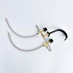 Black bath shower mixer tap dual handle control additional view