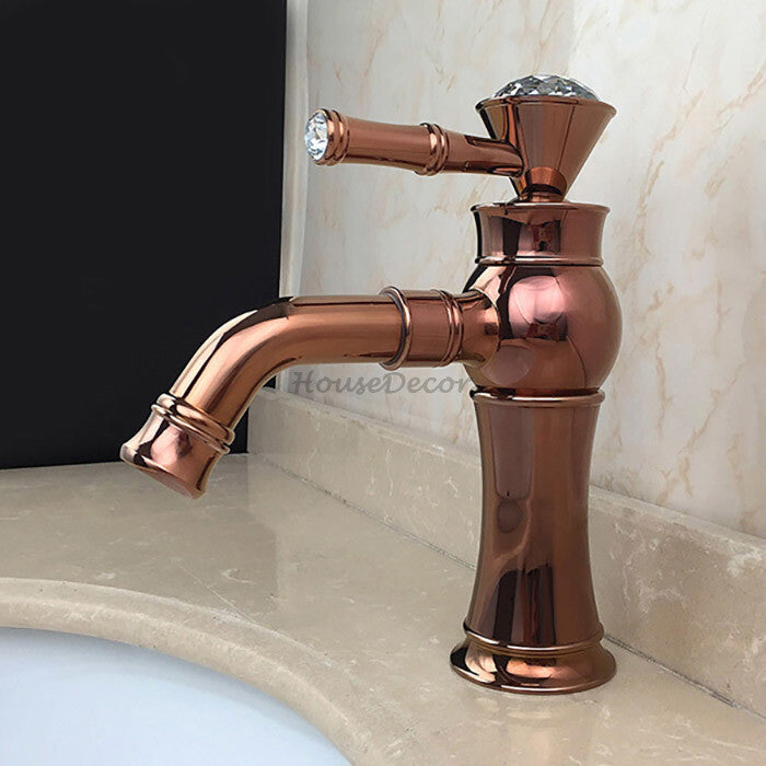 Gold bath shower mixer tap single lever control main view