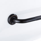 Modern bathroom grab bar safety grip detail view