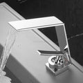 Modern bathroom basin mixer tap waterfall spout additional view