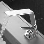 Modern bathroom basin mixer tap waterfall spout additional view