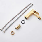 Polished Brass bath shower mixer tap single lever control additional view