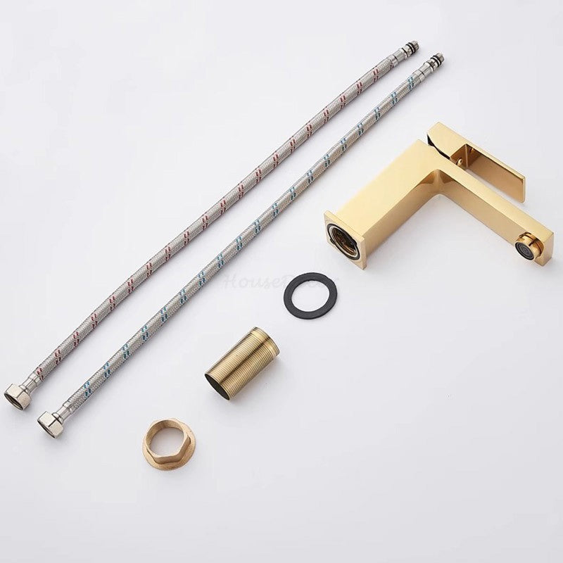 Polished Brass bath shower mixer tap single lever control additional view