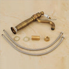 Brass bath shower mixer tap deck mounted design detail view