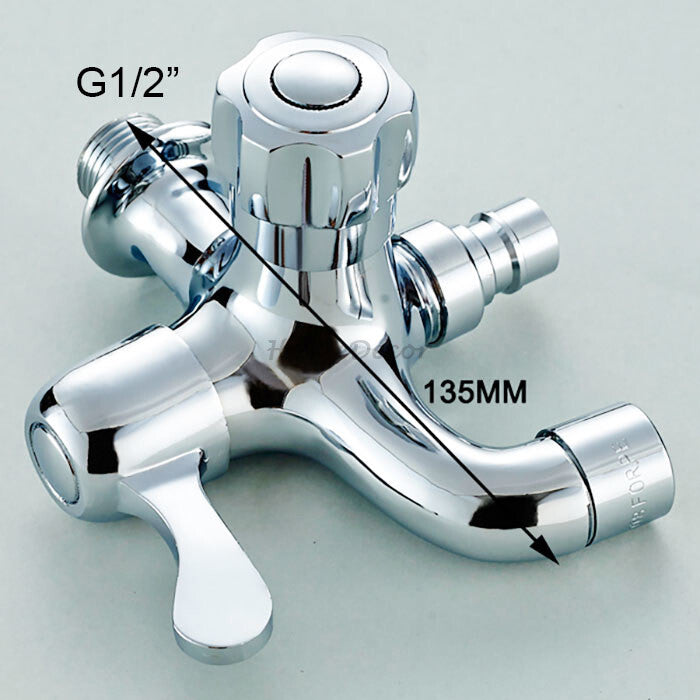 Chrome bath shower mixer tap detailed product view detail view