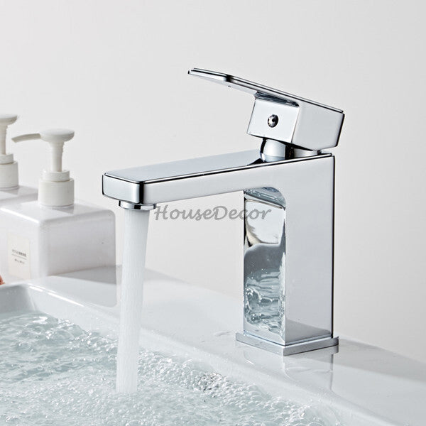 Chrome bath shower mixer tap deck mounted design main view