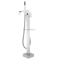 Modern bath shower mixer tap waterfall spout detail view