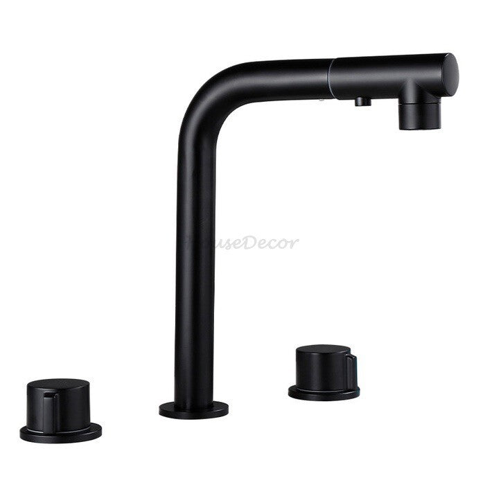 Modern bath shower mixer tap pull out spray main view