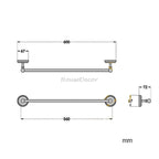 Modern towel rack detailed product view additional view