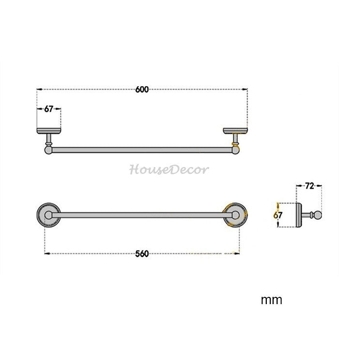 Modern towel rack detailed product view additional view