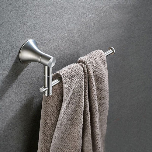 Modern Stainless Steel towel rack swivel spout detail view