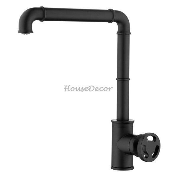 Modern Brass kitchen sink mixer tap swivel spout main view
