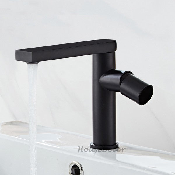 Modern bath shower mixer tap swivel spout detail view