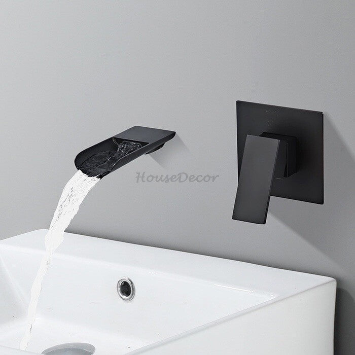 Modern bath shower mixer tap waterfall spout main view