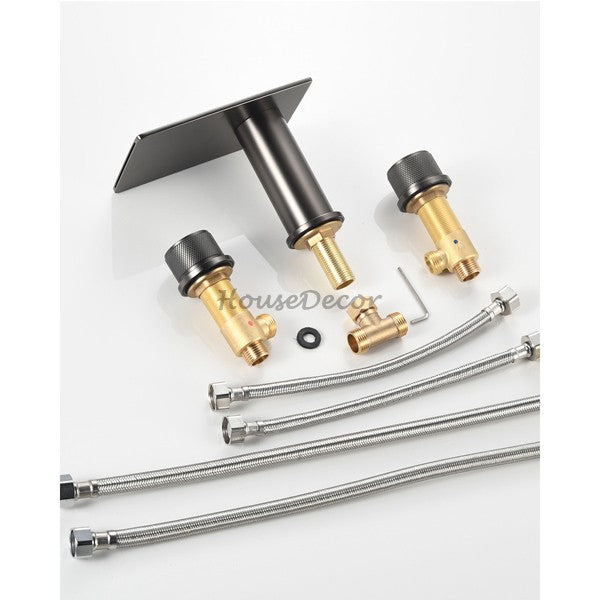 Modern bath shower mixer tap waterfall spout additional view