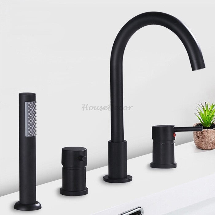 Modern bath shower mixer tap handheld shower set additional view